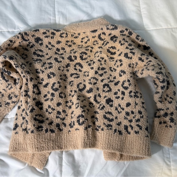 Cat & Jack Leopard Girls Cardigan Sweater - Picture 2 of 4